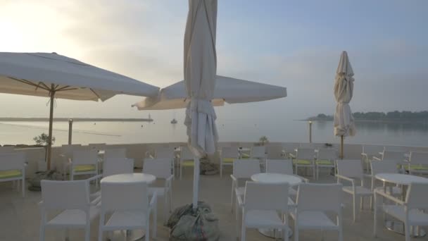 Restaurante Terraza Junto Mar — Vídeo de stock