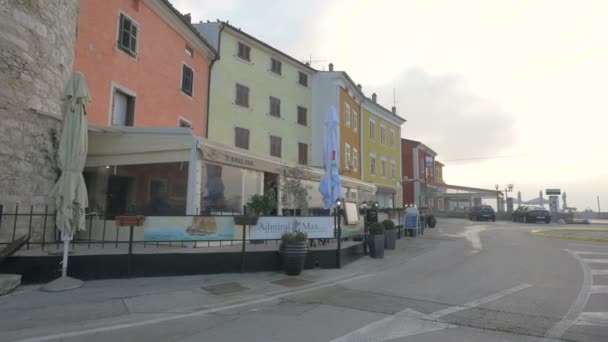 Edifícios Coloridos Rovinj — Vídeo de Stock