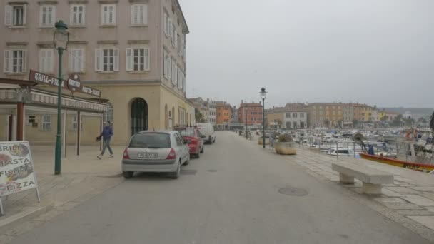 Strada Con Edifici Vicino Porto Marittimo — Video Stock