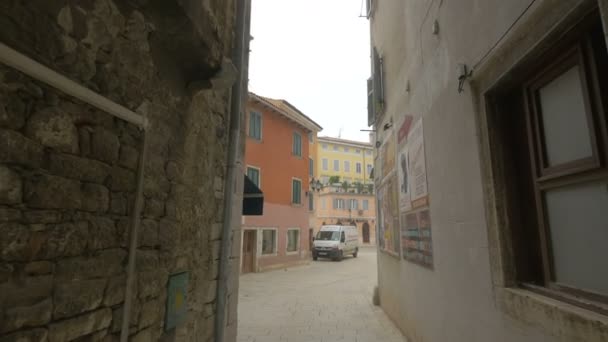 Calle Estrecha Edificios Coloridos — Vídeo de stock