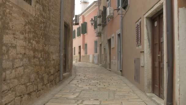 Rua Cobblestone Rovinj — Vídeo de Stock