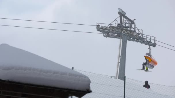 Telesillas Día Invierno — Vídeos de Stock