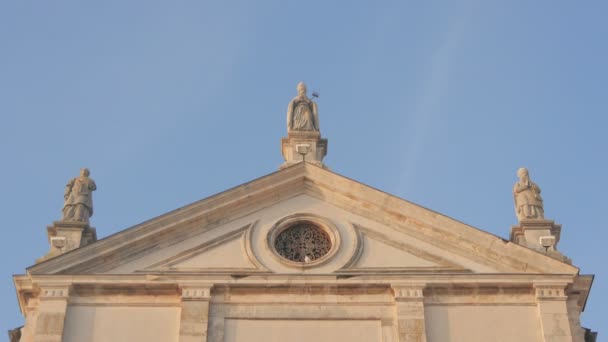 Esculturas Frontão Igreja Blaise — Vídeo de Stock