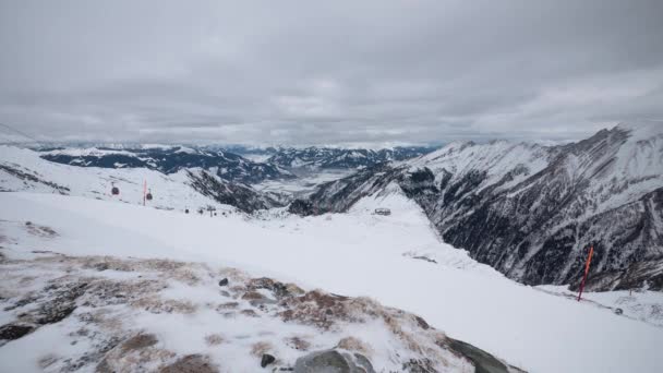 Timelapse Ośrodka Narciarskiego Kitzsteinhorn — Wideo stockowe