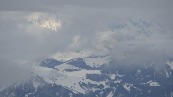 Nuvole Che Coprono Alpi — Video Stock