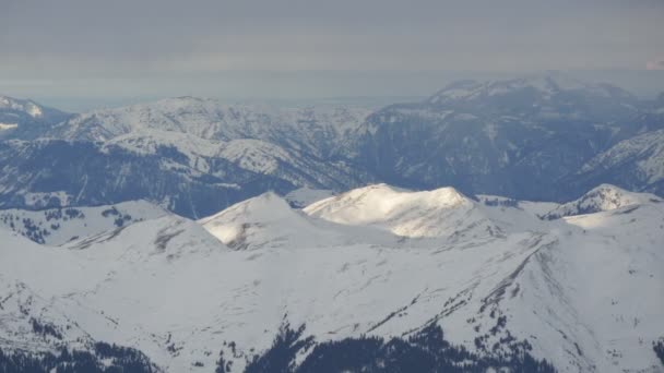 Vista Panorámica Las Montañas Durante Invierno — Vídeos de Stock