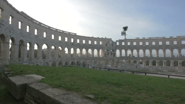 Hierba Dentro Pula Arena — Vídeos de Stock