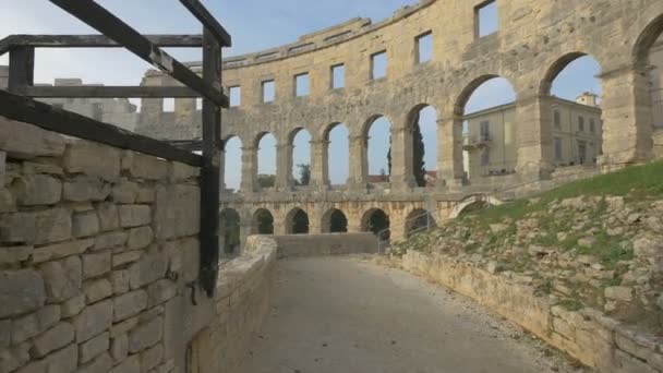 Ερείπια Της Pula Arena — Αρχείο Βίντεο