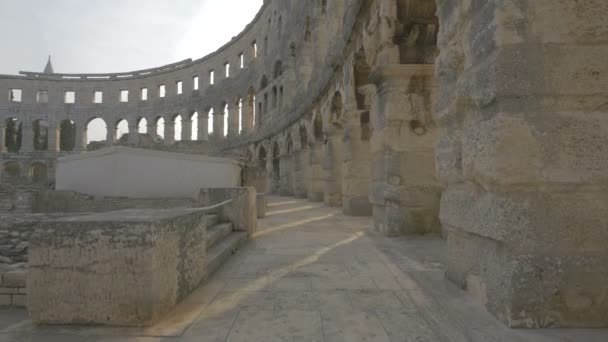 Het Romeinse Amfitheater Pula — Stockvideo