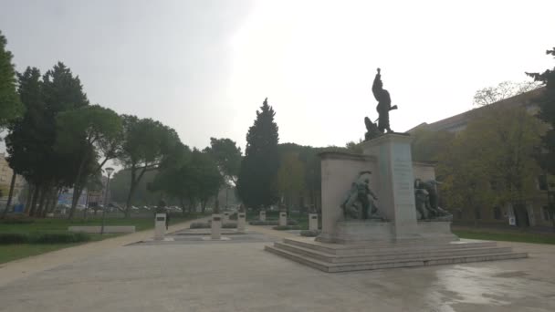 Hırvatistan Pula Kentinde Faşizm Anıtı Kurbanları — Stok video