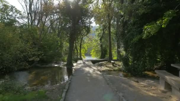 Percorso Attraverso Parco Nazionale Krka — Video Stock