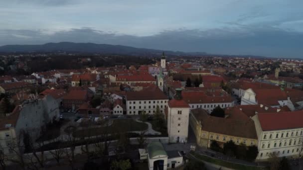 Luftaufnahme Der Gebäude Von Zagreb — Stockvideo