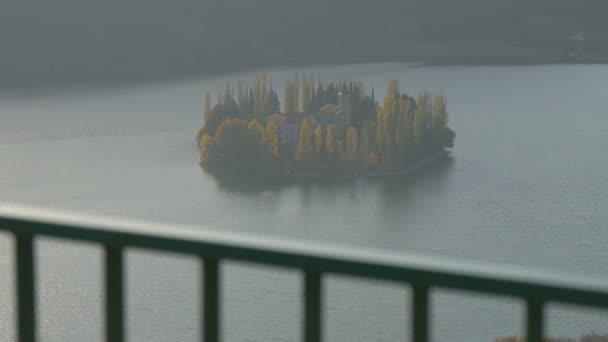 Visovac Île Vue Dessus Une Rampe — Video