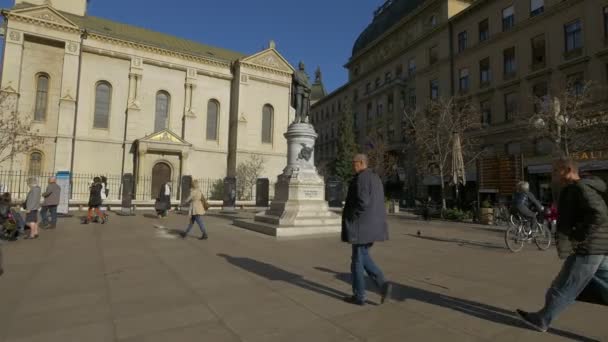 Estátua Petra Preradovia Zagreb — Vídeo de Stock
