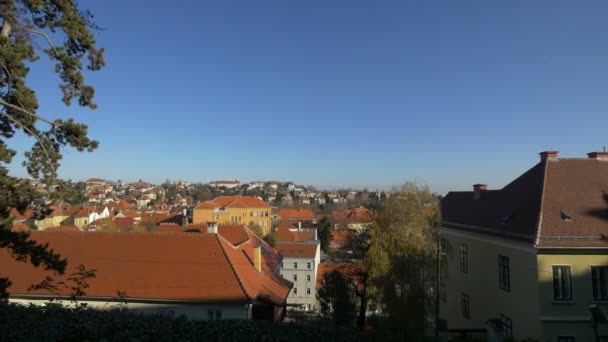 Panoramisch Uitzicht Zagreb — Stockvideo