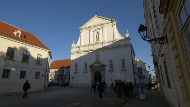 Die Katharinenkirche Zagreb — Stockvideo