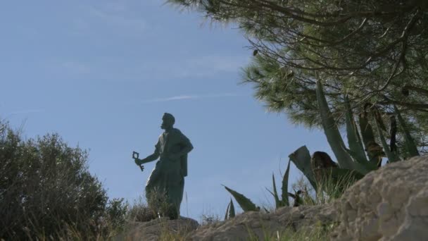 Статуя Святого Пиляка — стокове відео