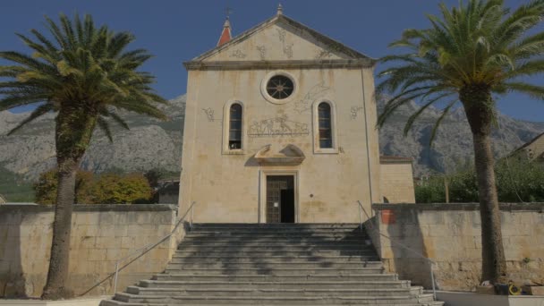 Katedral Saint Marks Makarska — Stok Video