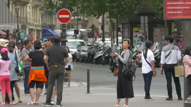 Touristes Dans Les Rues Ville — Video