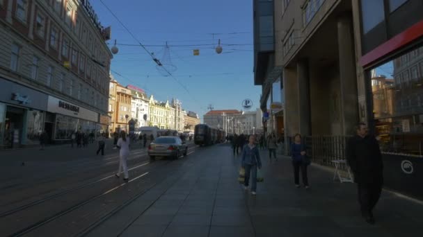 Trottoir Une Rue Urbaine — Video