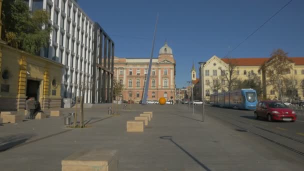 Monumento Uma Calçada — Vídeo de Stock