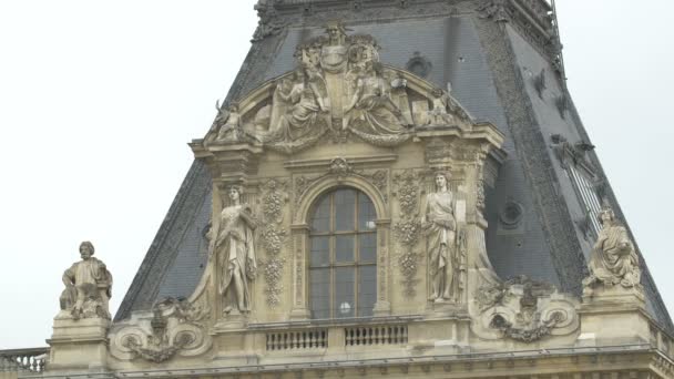 Decoraciones Techo Del Museo Del Louvre — Vídeos de Stock