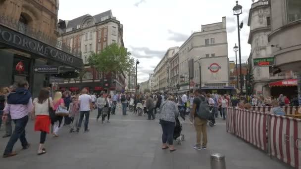 Multidão Leicester Square Londres — Vídeo de Stock