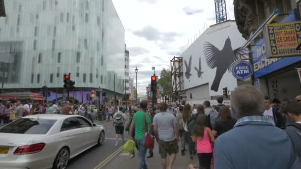Multidão Leicester Square Londres — Vídeo de Stock