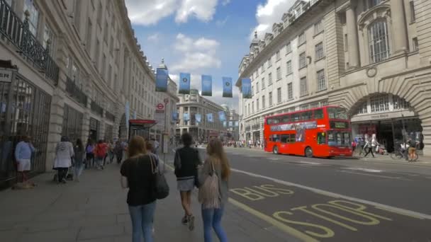 Regent Caddesi Nde Yürüyen Insanlar — Stok video