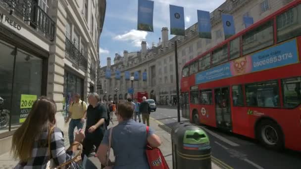Londra Daki Regent Caddesi — Stok video