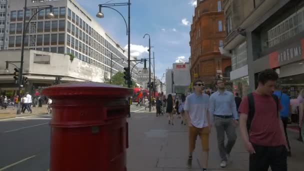Overvolle Straat Londen — Stockvideo