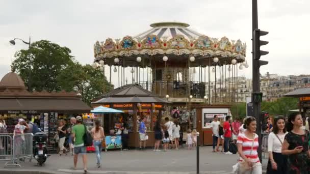Les Stands Souvenirs Carrousel Tour Eiffel — Video