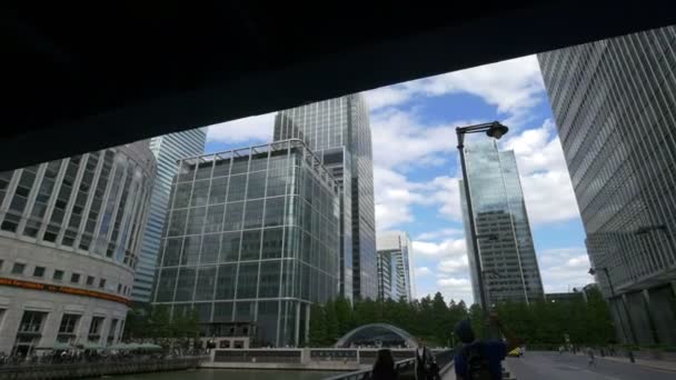 Middle Dock Canary Wharf Londen — Stockvideo