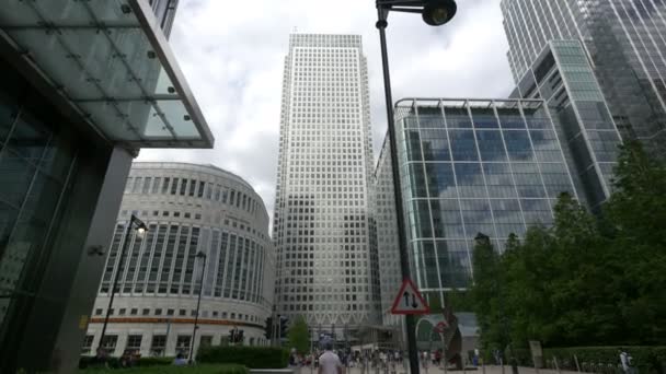Das One Canada Square Gebäude London — Stockvideo