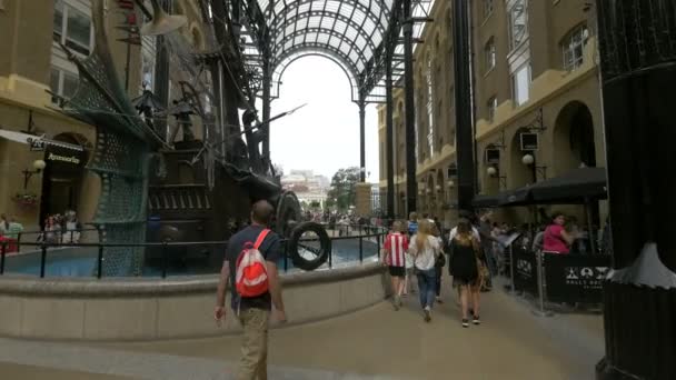 Folk Går Hays Galleria — Stockvideo