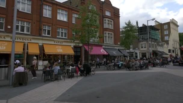 Restauracje Świeżym Powietrzu Exhibition Road — Wideo stockowe