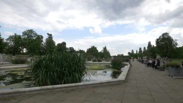 Estanques Los Jardines Italianos Kensington — Vídeos de Stock