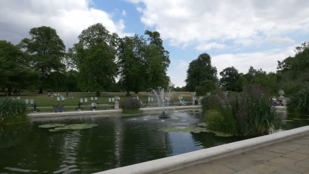 Jardins Italianos Com Lagoa Fonte — Vídeo de Stock