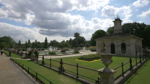 Jardines Italianos Kensington Hyde Park — Vídeo de stock