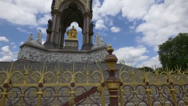 Patung Patung Albert Memorial London — Stok Video