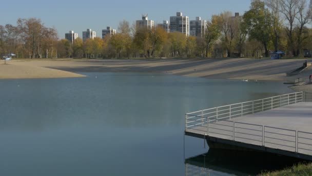 Lago Parque Ciudad — Vídeos de Stock