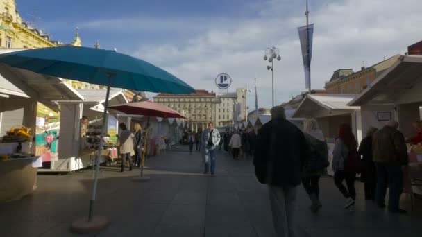 Street Sorge Una Piazza Della Città — Video Stock