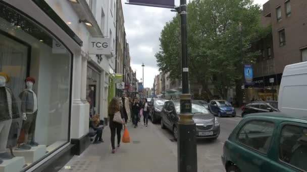 People Walking Long Acre Street — Stock Video