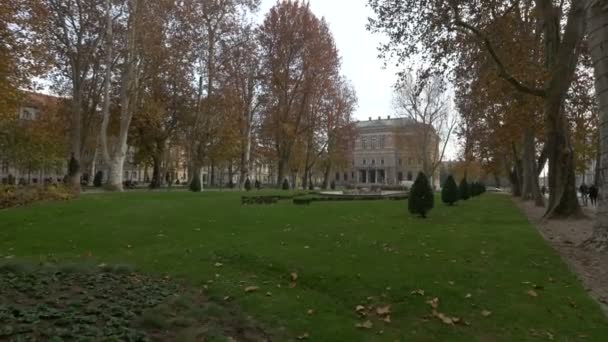 Zagreb Park Zrinjevac — Stok video