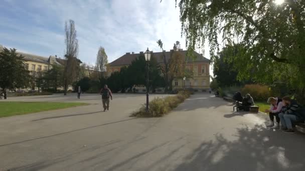 一个小城市广场 — 图库视频影像