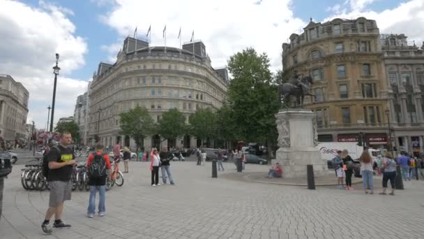 Estatua Carlos Trafalgar Square — Vídeo de stock