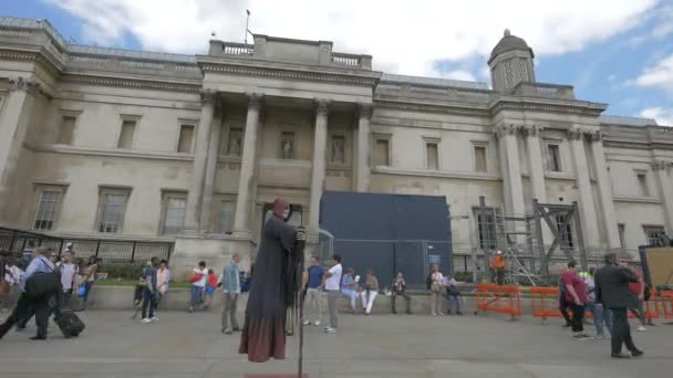 Touristen Der National Gallery London — Stockvideo