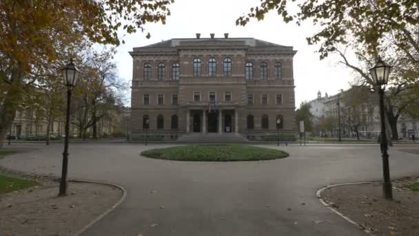 Kroatische Academie Voor Wetenschappen Kunsten Zagreb — Stockvideo