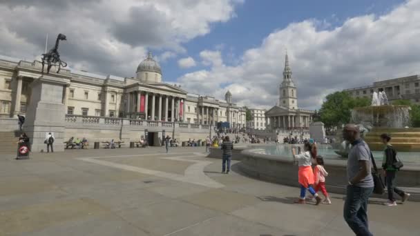 Het Trafalgar Square Londen — Stockvideo