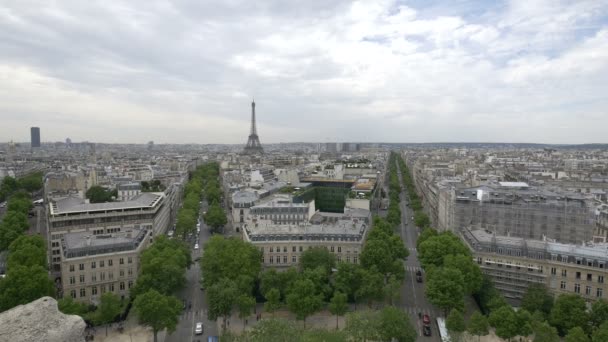 Pohled Pařížské Město — Stock video